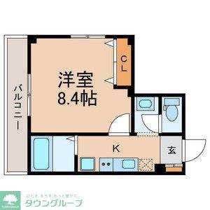 エクシードKS(1K/3階)の間取り写真