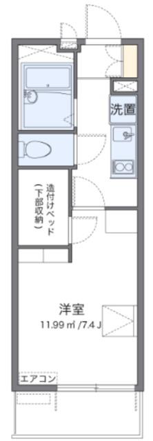 レオパレスエクセラン(1K/2階)の間取り写真