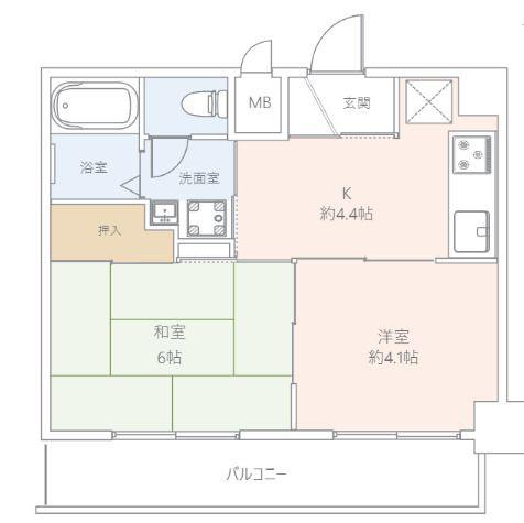グランイーグル大森南(2K/3階)の間取り写真