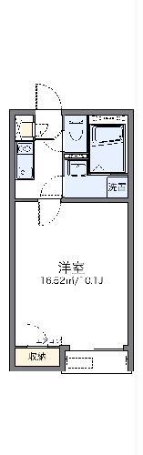 レオネクストルミナーレII(1K/2階)の間取り写真