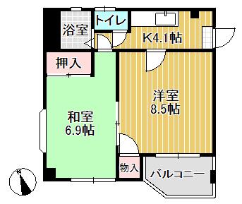 グリーンヒル和光(2K/2階)の間取り写真