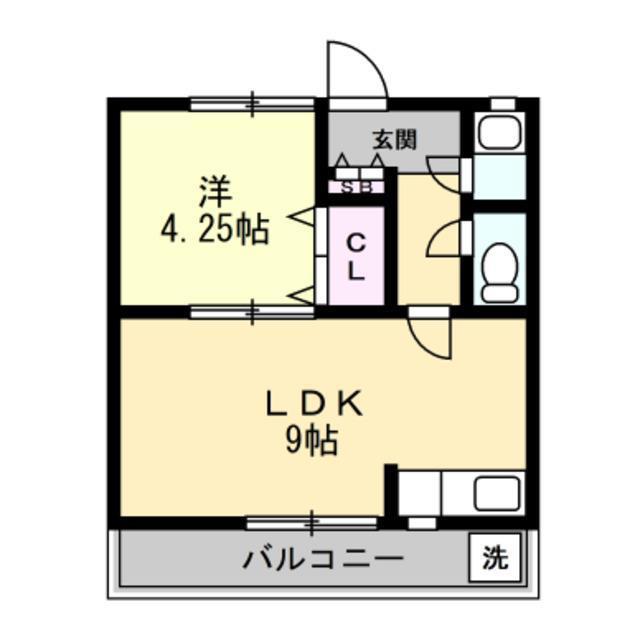 グランディオ(1LDK/1階)の間取り写真