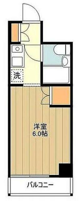 ルミエール八王子(1K/1階)の間取り写真