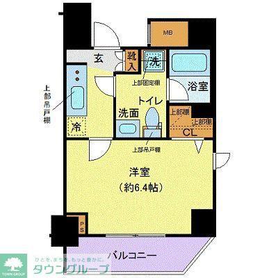 クレヴィスタ大森(1K/11階)の間取り写真