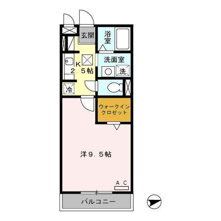 アーバンレクサス(1K/1階)の間取り写真