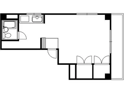 SATO麻布台(1K/2階)の間取り写真