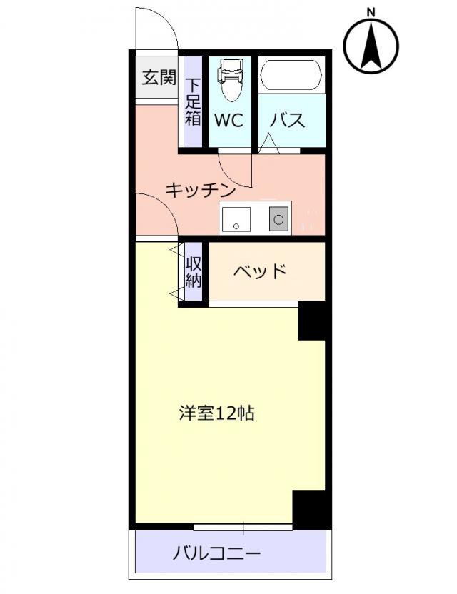 IGビル(1K/3階)の間取り写真