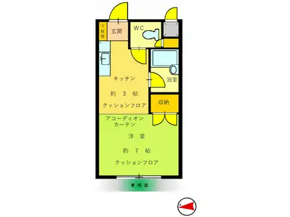 ソフィア吉祥寺(1K/1階)の間取り写真