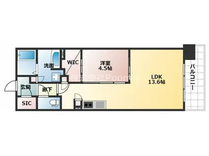 OPUS RESIDENCE SHINSAIBASHI サウスオ(1LDK/12階)の間取り写真