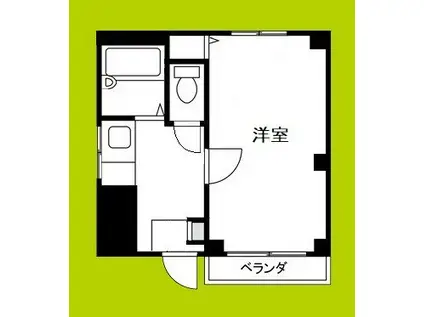 ヴィラ盛都(1K/2階)の間取り写真