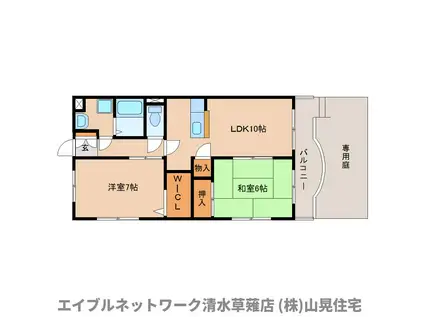 ヴィラ・クラスアクト(2LDK/1階)の間取り写真