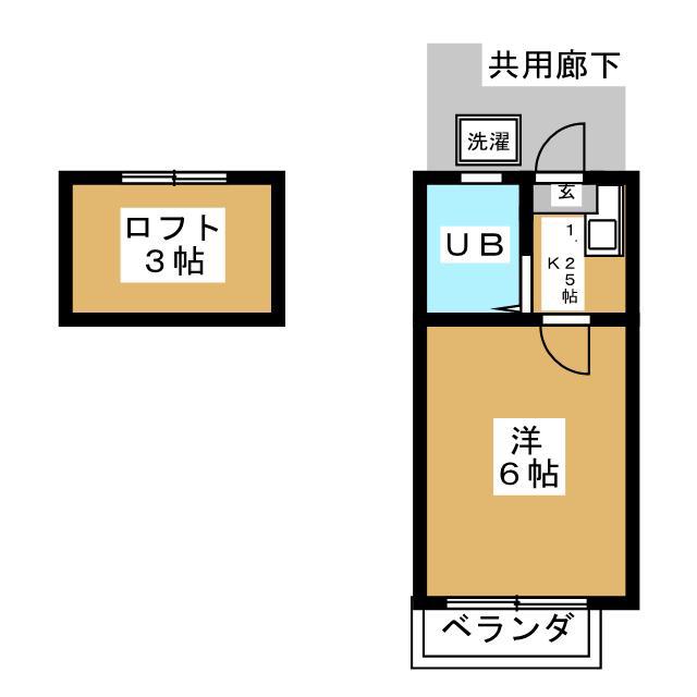 エクセル2(ワンルーム/1階)の間取り写真