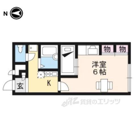 レオパレスコンフォード ツバキ(1K/2階)の間取り写真