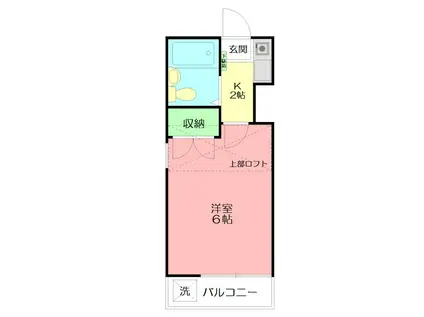 司ハウス辻堂(1K/2階)の間取り写真