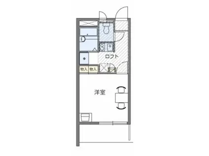 レオパレス村山(1K/3階)の間取り写真