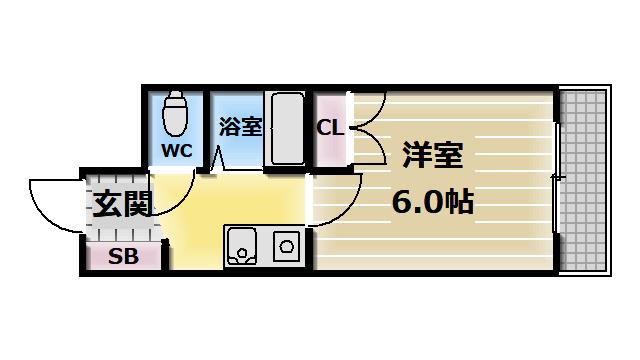 シティパル・ユー(1K/3階)の間取り写真