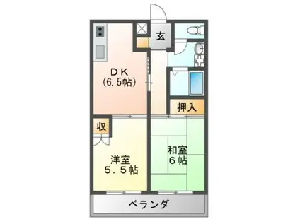 エトワールすみいち(2DK/3階)の間取り写真