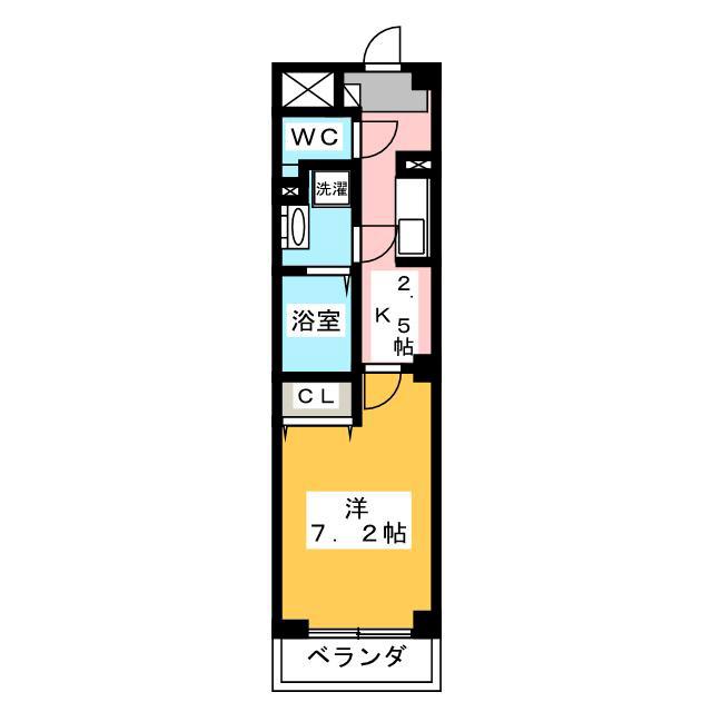 リブリ・GLANZ(1K/2階)の間取り写真