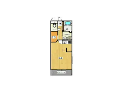 アサヒプリンス(ワンルーム/3階)の間取り写真