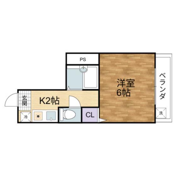 天一ビル(1K/3階)の間取り写真