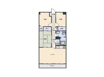 フォレストマンション(3LDK/3階)の間取り写真