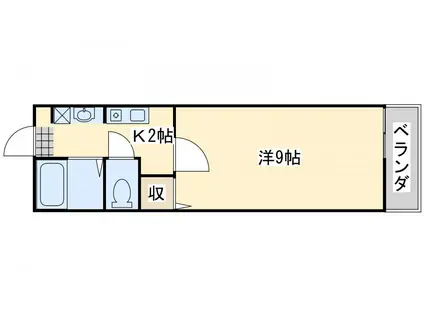 FLATS藤原(1K/1階)の間取り写真