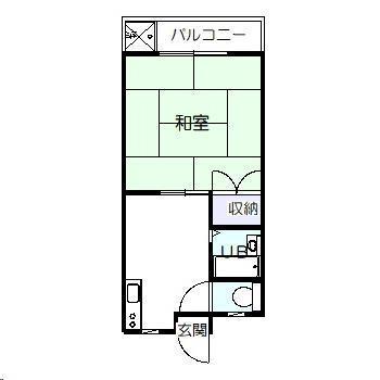 シャンポールいずみ(1DK/1階)の間取り写真