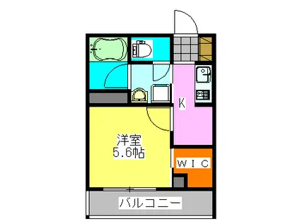 ポラール和(1K/1階)の間取り写真