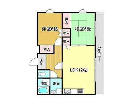 コスモス(2LDK/2階)の間取り写真