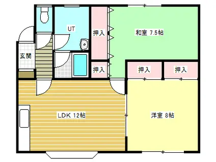 メゾンエトワール(2LDK/2階)の間取り写真