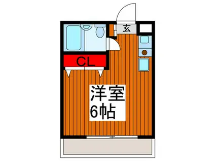 メゾンパシフィコ(ワンルーム/2階)の間取り写真