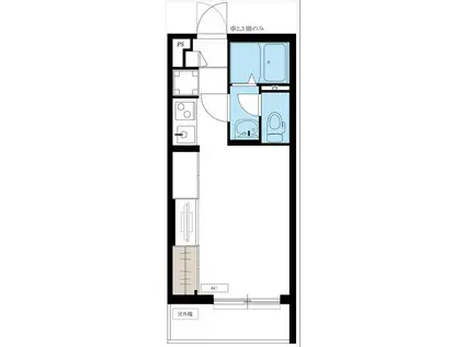 リブリ・ヴェルジュ本厚木(1K/3階)の間取り写真