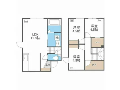 SUMIRE C棟(3LDK/1階)の間取り写真