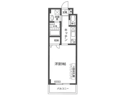 ハーモライト和光(1K/1階)の間取り写真