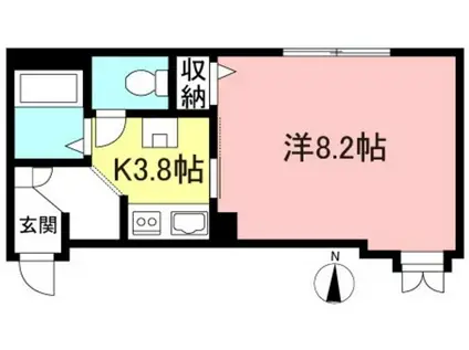 メゾン・アン(1K/1階)の間取り写真