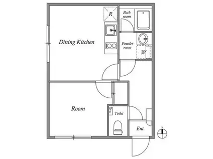 HJプレイス 神楽坂(1DK/3階)の間取り写真