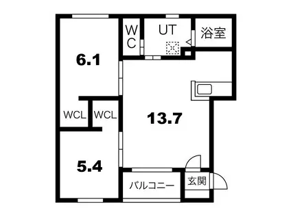 リラコート(2LDK/2階)の間取り写真