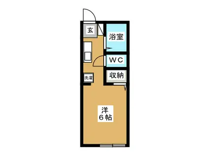 ニューハイツマツモト(ワンルーム/1階)の間取り写真