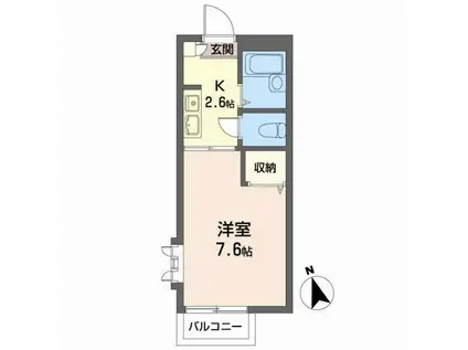 セフィラS(1K/2階)の間取り写真