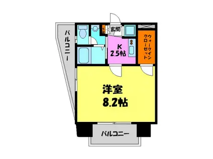 VIGORPORIS133宝塚(1K/10階)の間取り写真