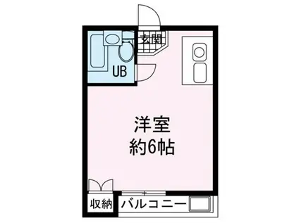 レスパーニャヨシノB棟(ワンルーム/2階)の間取り写真