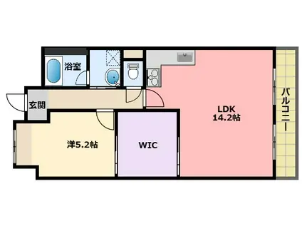 ユーレジデンス武庫川(1LDK/3階)の間取り写真