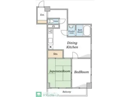 ダイアパレス東寺尾第二(2DK/4階)の間取り写真