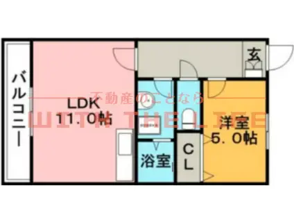 エル・フレックス(1LDK/2階)の間取り写真