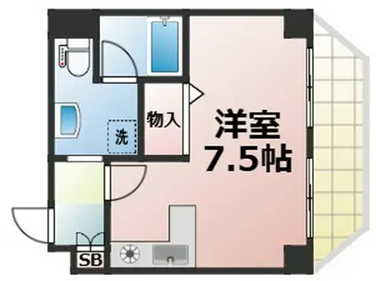 ドマーニ森ノ宮(ワンルーム/9階)の間取り写真