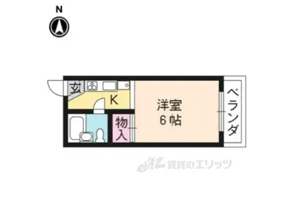 カサブランカ(1K/3階)の間取り写真