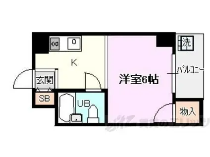 メゾンソレイユ(1K/2階)の間取り写真