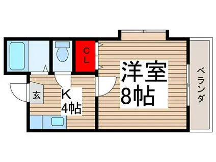 フレンドシップ仏子(1K/2階)の間取り写真