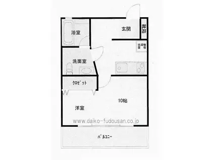 サニーハウス扇町(1K/1階)の間取り写真