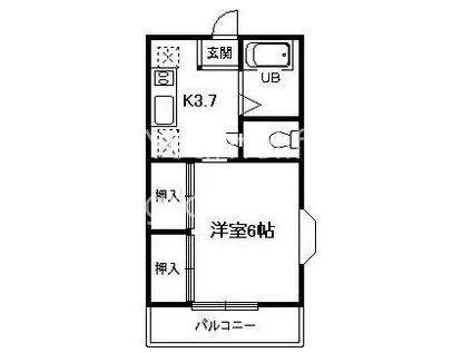 サンハイツ泉(1K/2階)の間取り写真